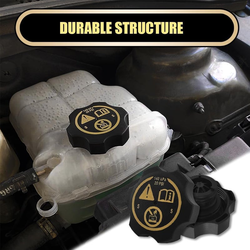 Lyxheth 13502353 1305248 Coolant Reservoir Cap Replacement for 2007-2024 Buick Enclave Envision LaCrosse | Cadillac Escalade XT5 XTS | GMC Sierra Yukon | Chevy Silverado 1500 2500 3500 Tahoe | Saab etc - Image 5